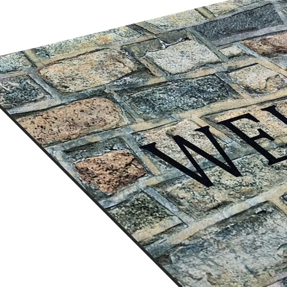 PowerSellerUSA Decorative Outdoor/Indoor Entrance Door Mat Rug, 2' x 3'